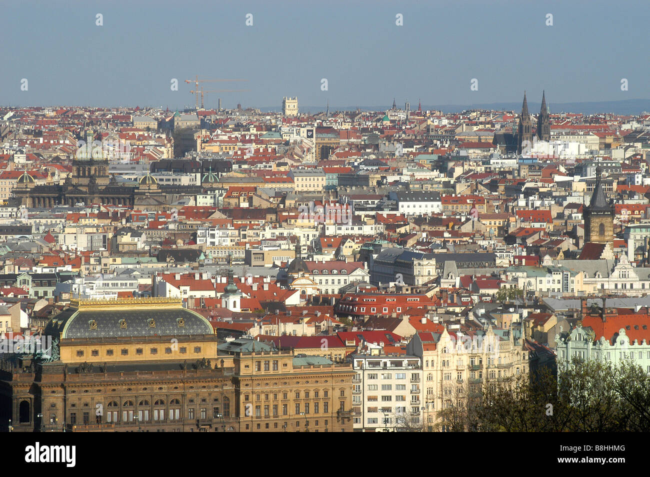 Antenne, Blick auf die Altstadt Stadt, Prag, Praha, Republik Tschechien Stockfoto