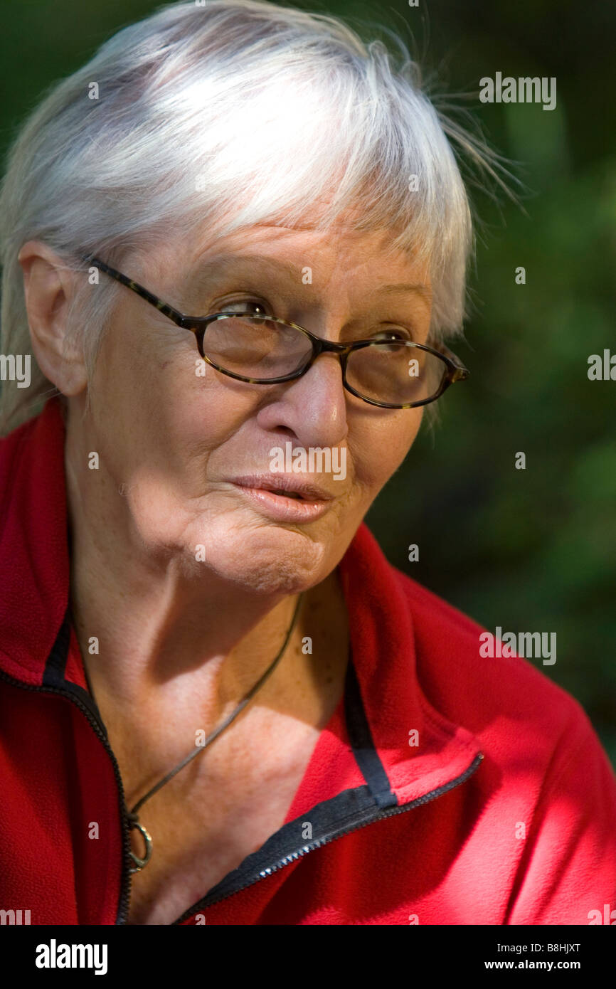 Amerikanische Folk-Sängerin Songwriterin Sorrels Rosalie bei ihr zu Hause in der Nähe von Boise, Idaho Stockfoto