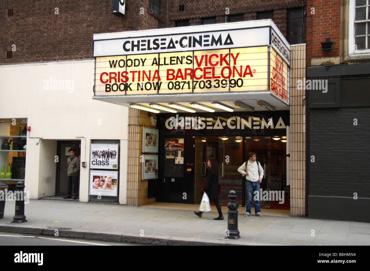 Der Eingang in das unabhängige Curzon Chelsea Kino auf der Kings Road in London. Feb 2009 Stockfoto