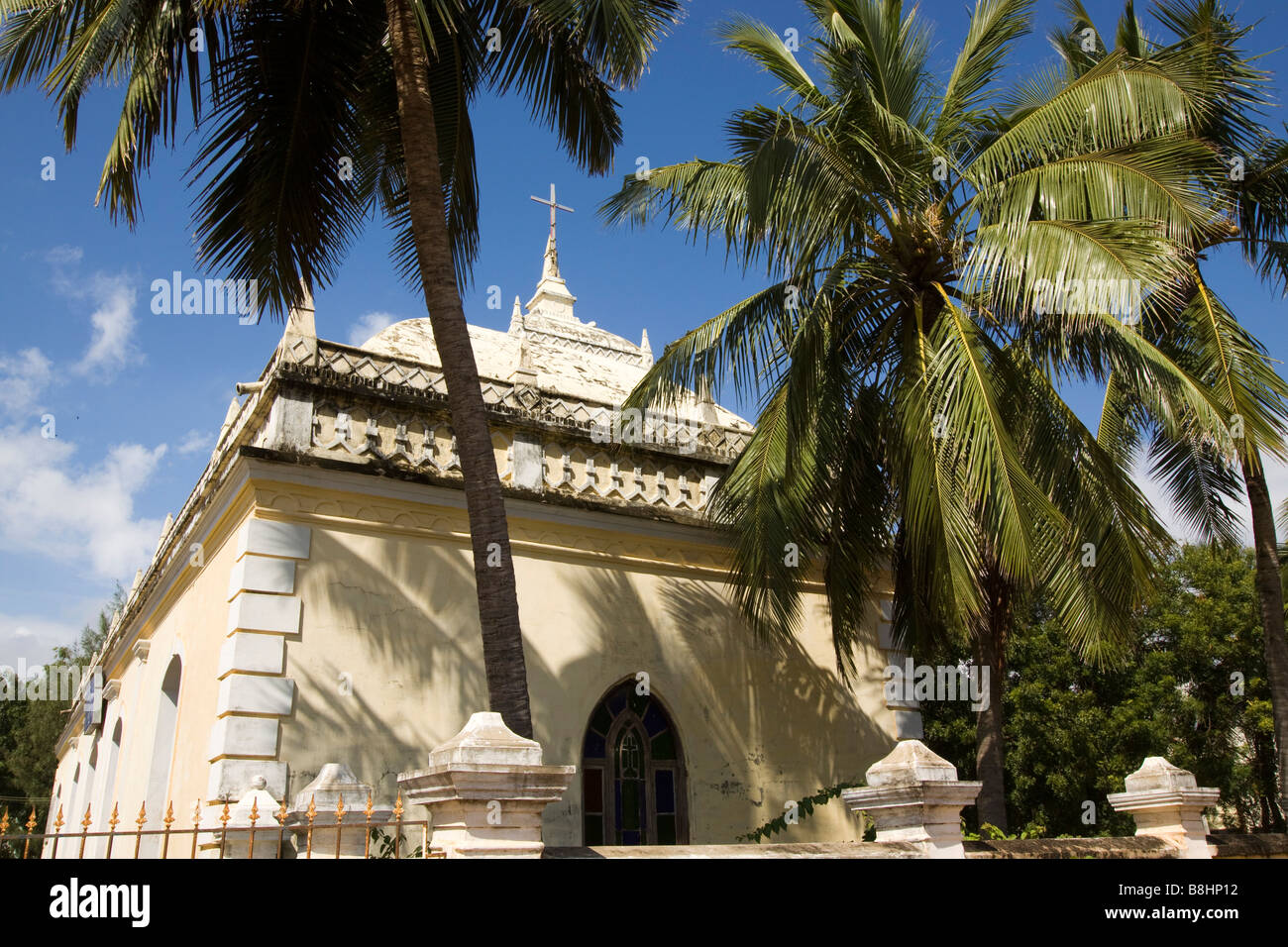 Indien-Tamil Nadu Tranquebar Tharangambadi Altdänischer kolonialen lutherische Kirche Stockfoto