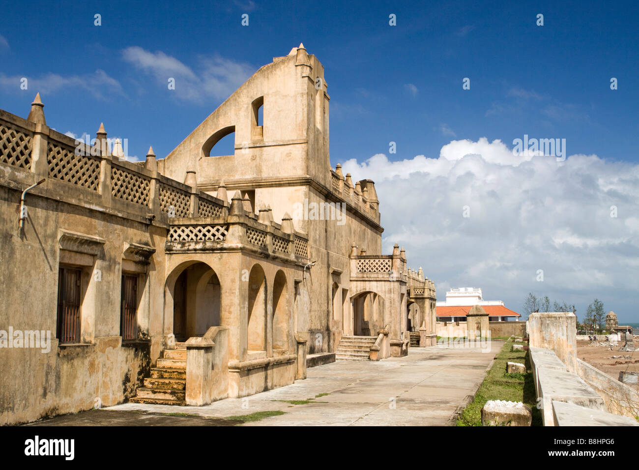 Indien-Tamil Nadu Tranquebar Tharangambadi alten dänischen Küsten Festung aus der Kolonialzeit Stockfoto