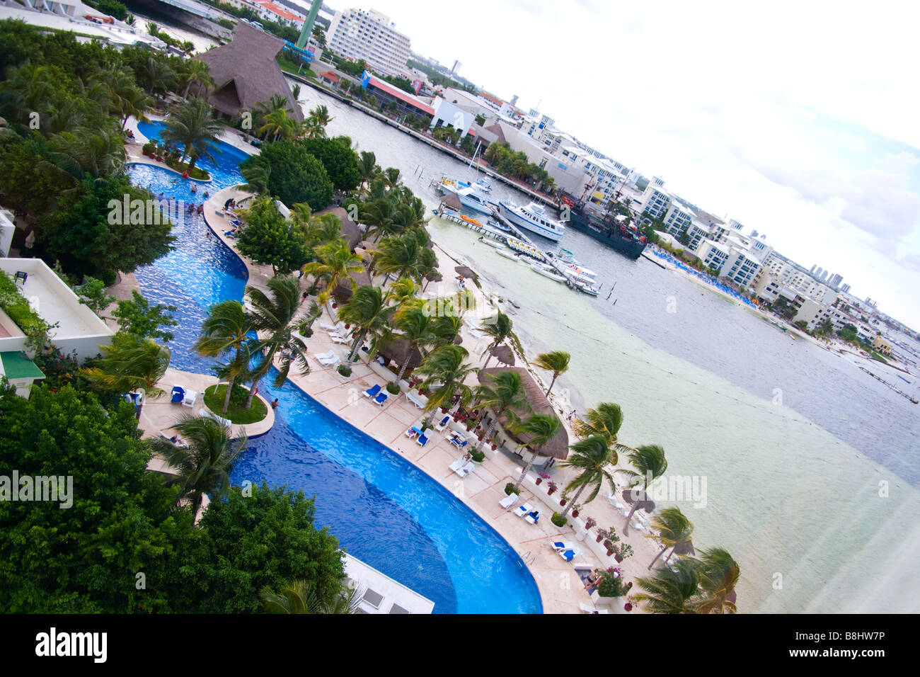 Hotel-Resorts in Cancun Stockfoto