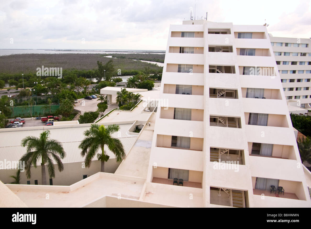 Hotel-Resorts in Cancun Stockfoto