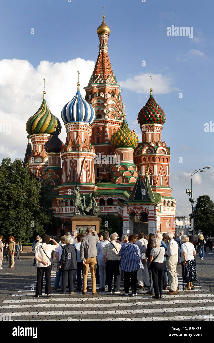 Basilius Kathedrale, dem Roten Platz, Moskau, Russland Stockfoto