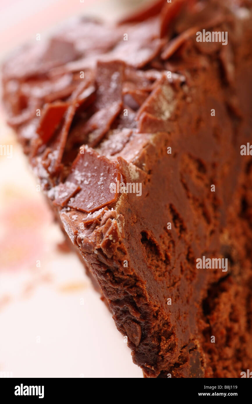 nachsichtig Schokoladenkuchen Torte Stockfoto