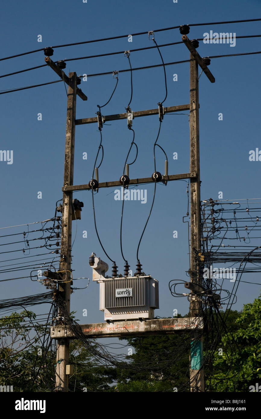 Ein Strom-Sub-Station in Thailand Stockfoto