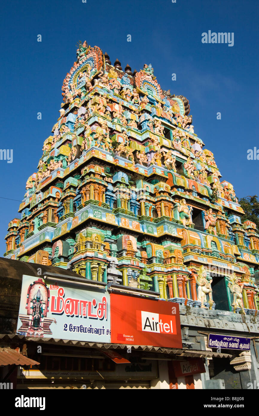 Süd Indien Tamil Nadu Kumbakonam Sarangapani Tempel gopuram Stockfoto