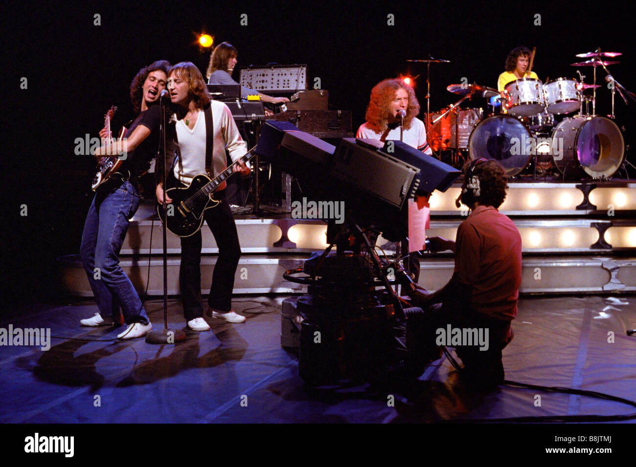 Pop-Gruppe Ausländer aufnehmen von Musik Videos an Matrix Studios New York Dezember 1978 PER0138 Stockfoto