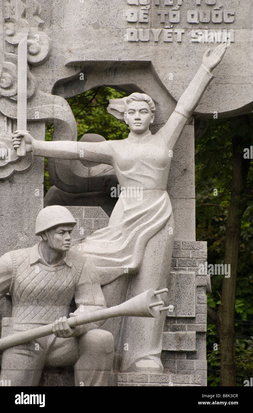 Militärische revolutionäre sozialistische Statue, Hanoi, Vietnam Stockfoto