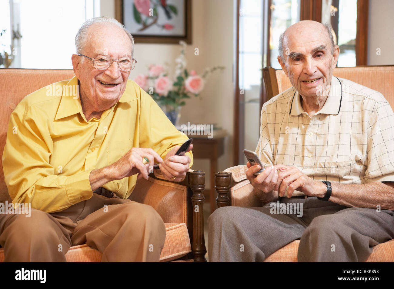 Senioren Herren SMS Stockfoto