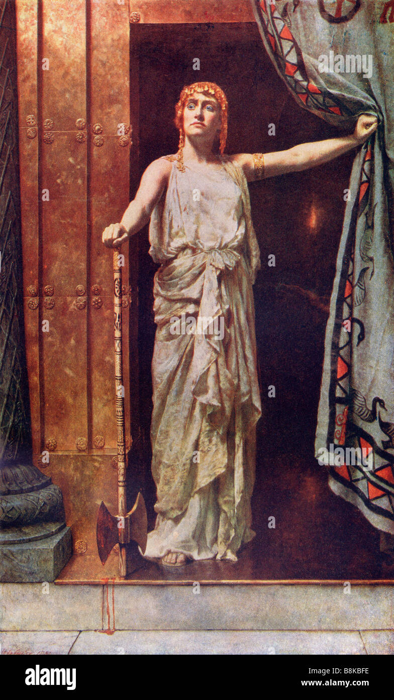 Clytemnestra, nach dem Gemälde von John Collier Stockfoto