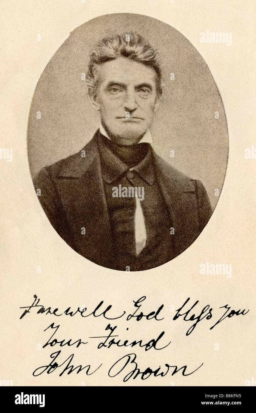 Foto von John Brown, unterzeichnet. Daguerrotypie Stockfoto