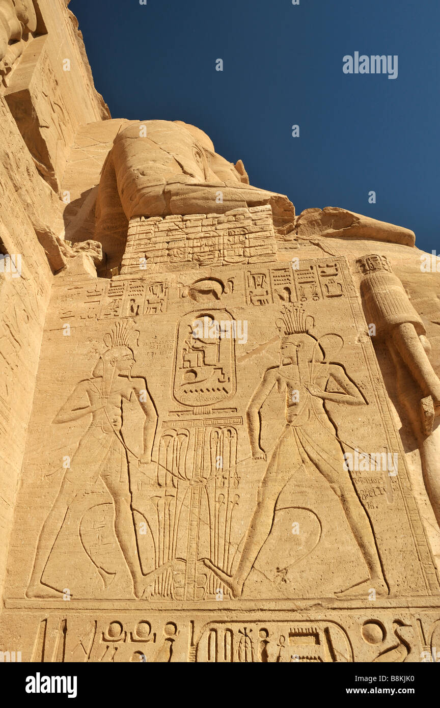 Tempel von Ramses II in Abu Simbel, Ägypten 081123 33485 Stockfoto