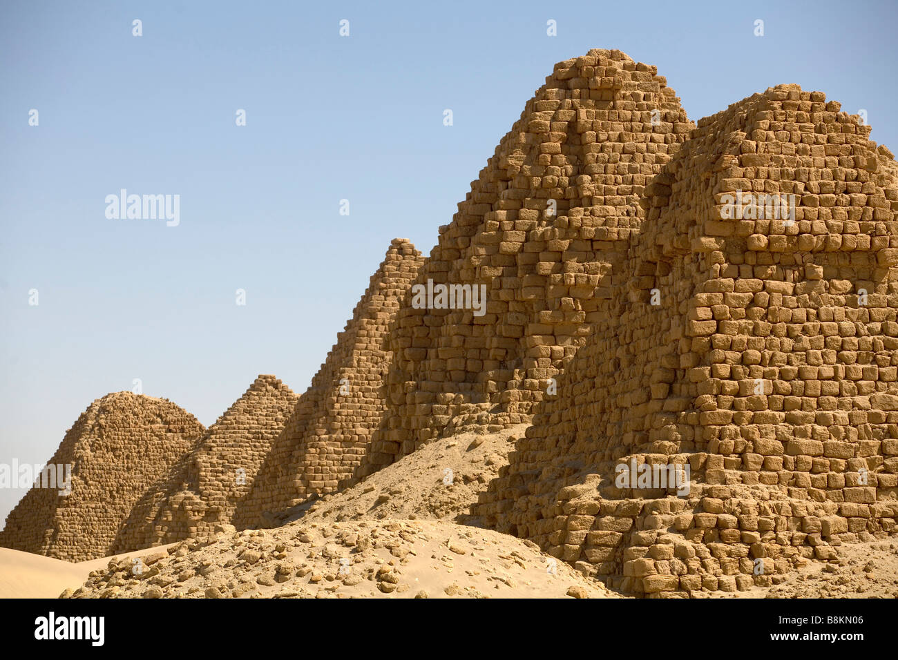 Pharaonischen Pyramiden aus alten Napata Königreich in Nuri, Sudan Stockfoto