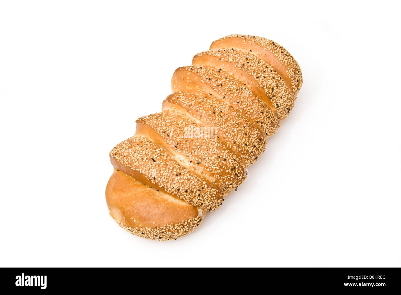 Türkische Corek Brot isoliert auf einem weißen Studio-Hintergrund Stockfoto