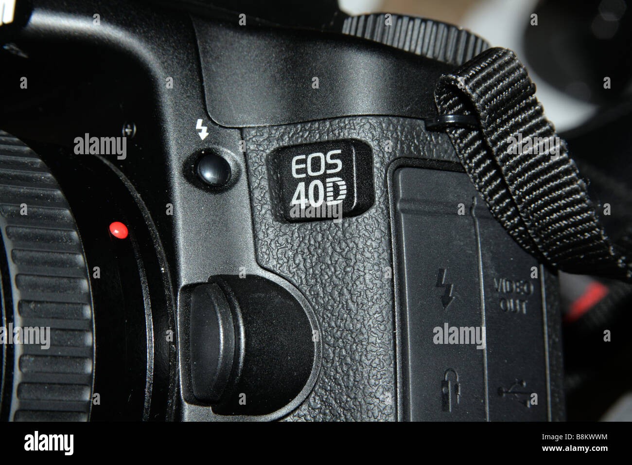 Canon EOS 40D-Logo und Kamera Seite, 2008. Stockfoto