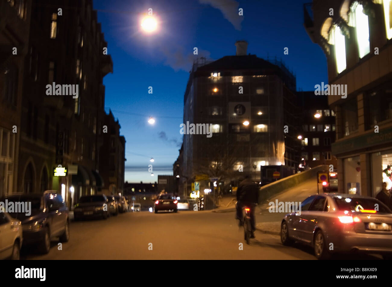 Abend in Gothenburg Stadt Stockfoto
