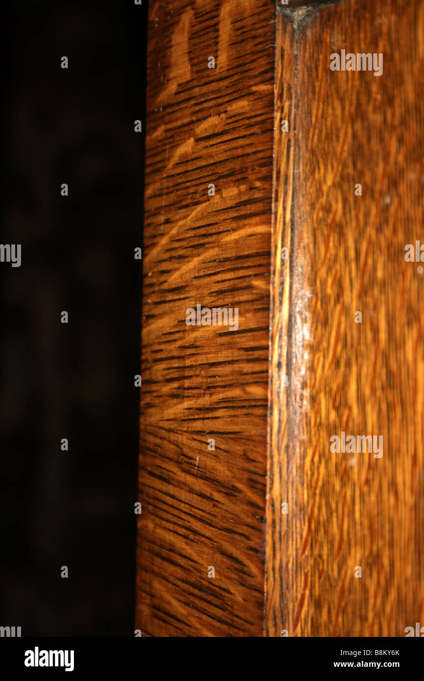 Tiger Eiche Furnier Muster, ca. 1890 s gestreift oder später Stockfoto