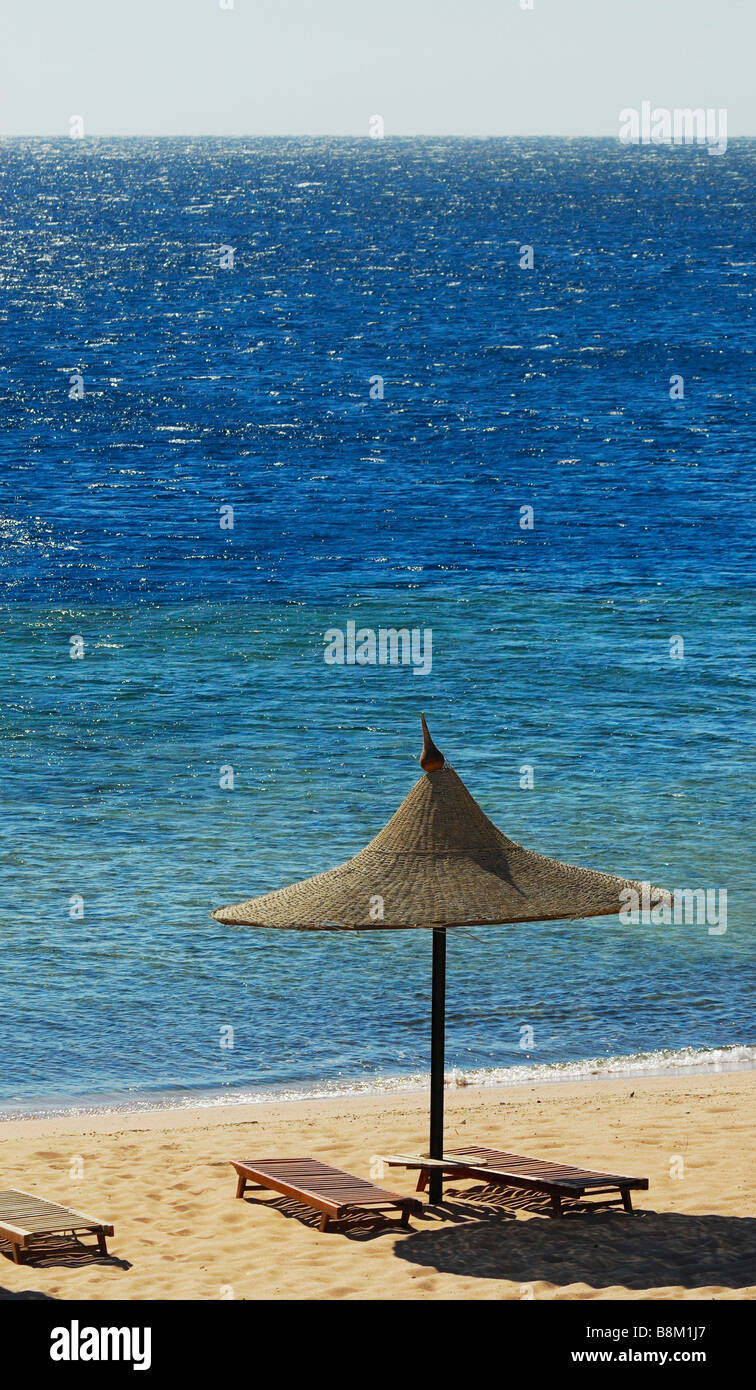 aktuelle Strand und türkisfarbenes Wasser in Scharm el-Scheich Stockfoto