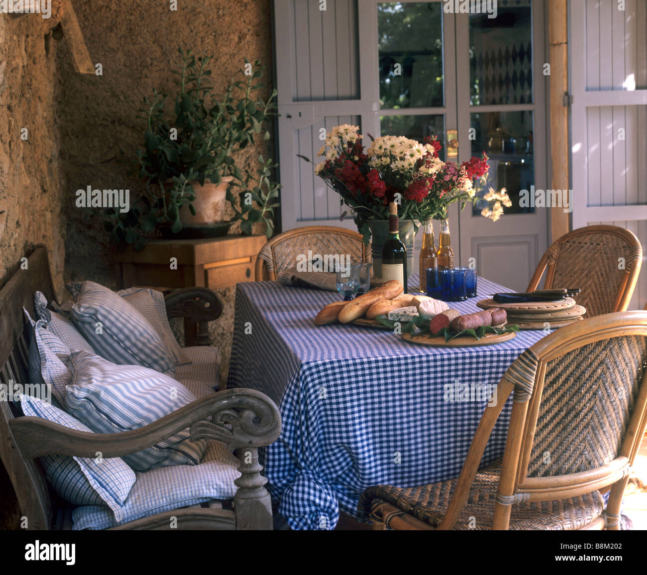 Terrasse Stockfoto