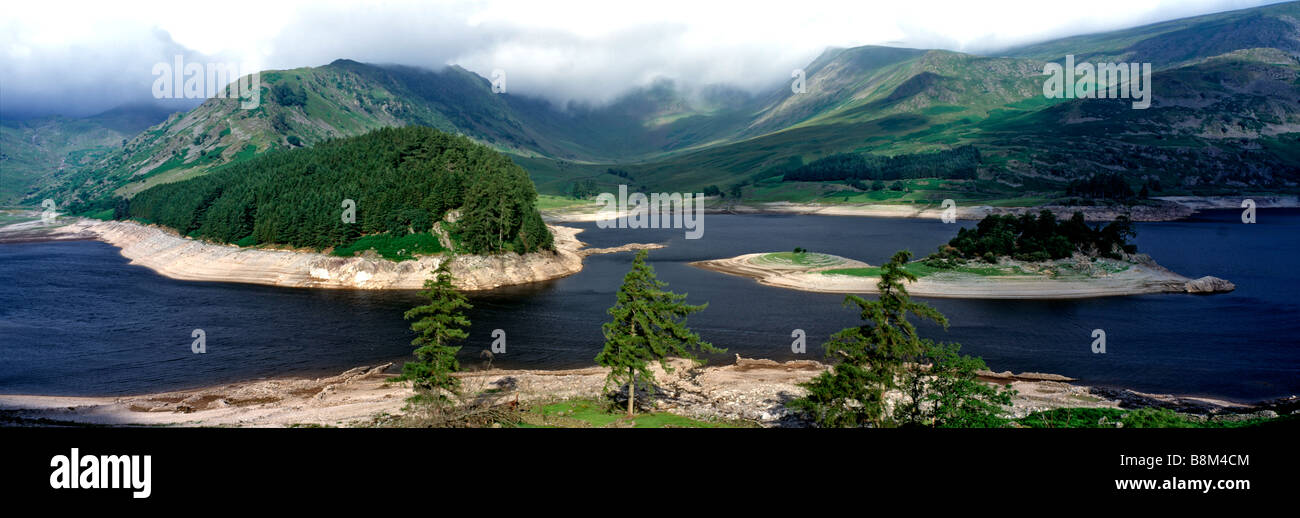 Einen Panoramablick auf die "Hohe Straße" und die Hügel über Haweswater im Lake District Stockfoto