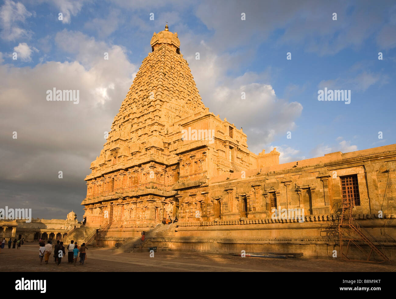 Indien-Tamil Nadu Thanjavur Brihasdishwara Tempel im Morgengrauen Stockfoto
