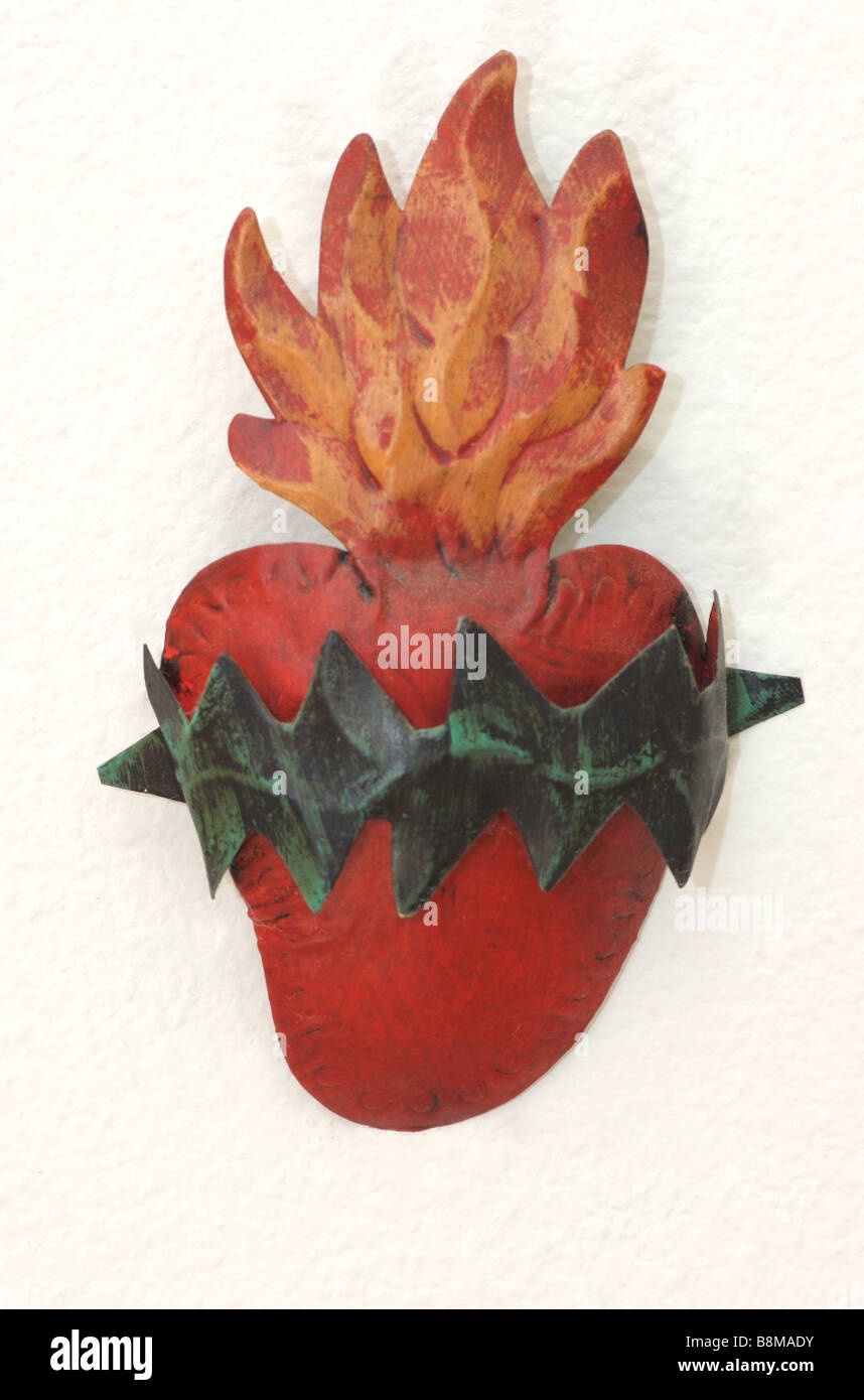 Ein Bild des Heiligsten Herzens Jesu Stockfoto