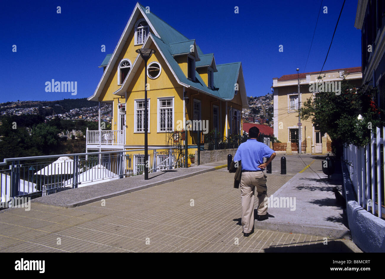 Hotel Brighton in der Paseo Atkinson Cerro Concepción Valparaíso Chile Stockfoto