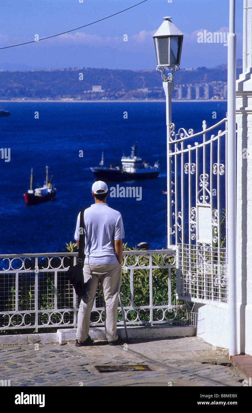 Paseo Gervansoni Cerro Concepción Valparaíso Chile Stockfoto