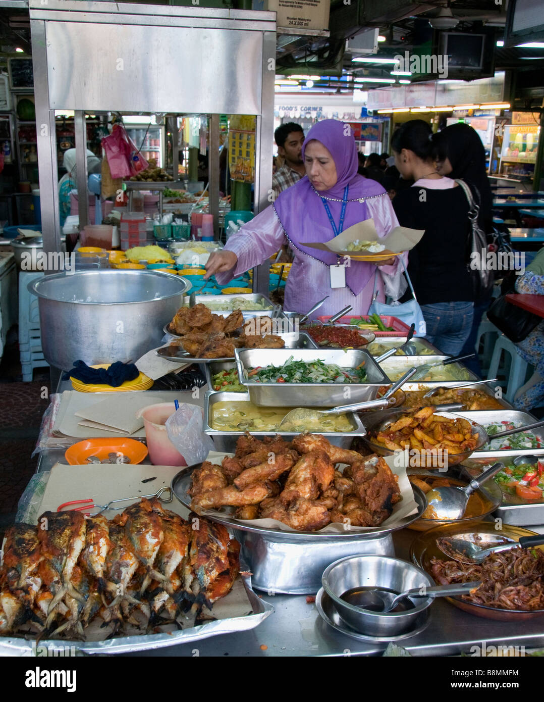 Jalan Masjid India und Jalam Tuanku Abdul Rahman indischen moslemischen arabischen Viertel Kuala Lumpur Malaysia Stockfoto