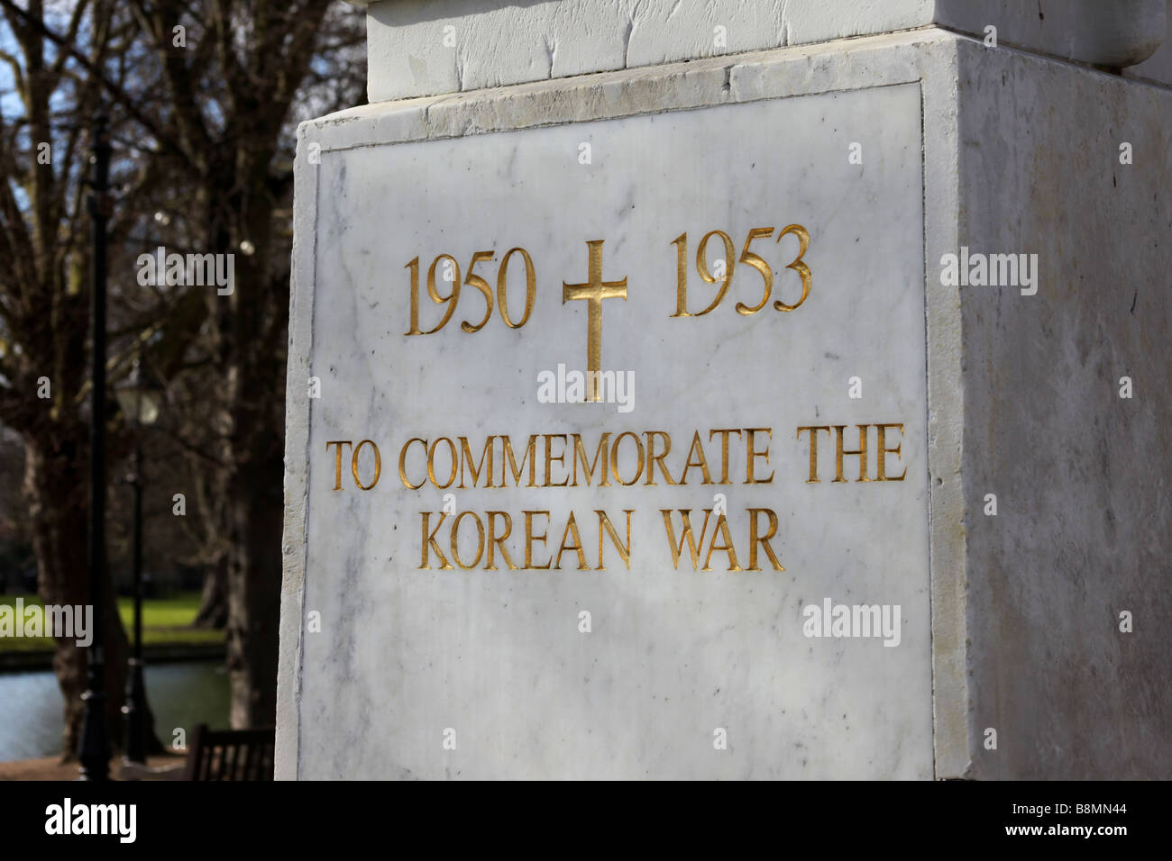 Denkmal für die Toten des koreanischen Krieges, Bedford, England Stockfoto
