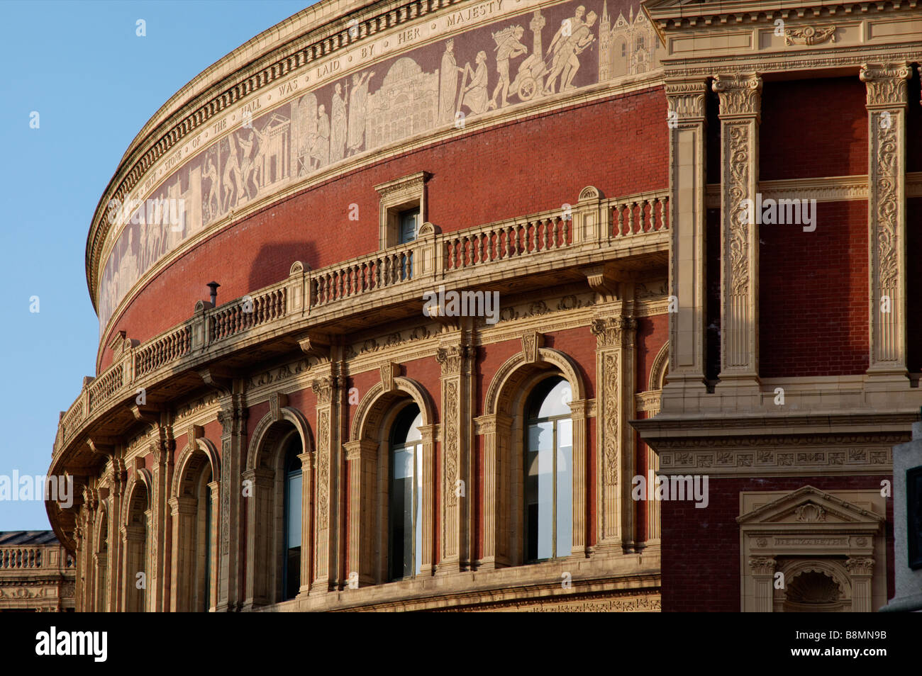 Detail der Royal Albert Hall in London Stockfoto