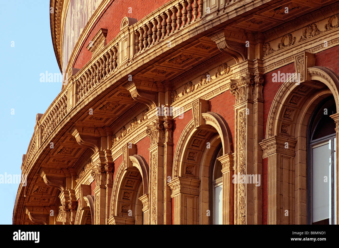 Detail der Royal Albert Hall in London Stockfoto
