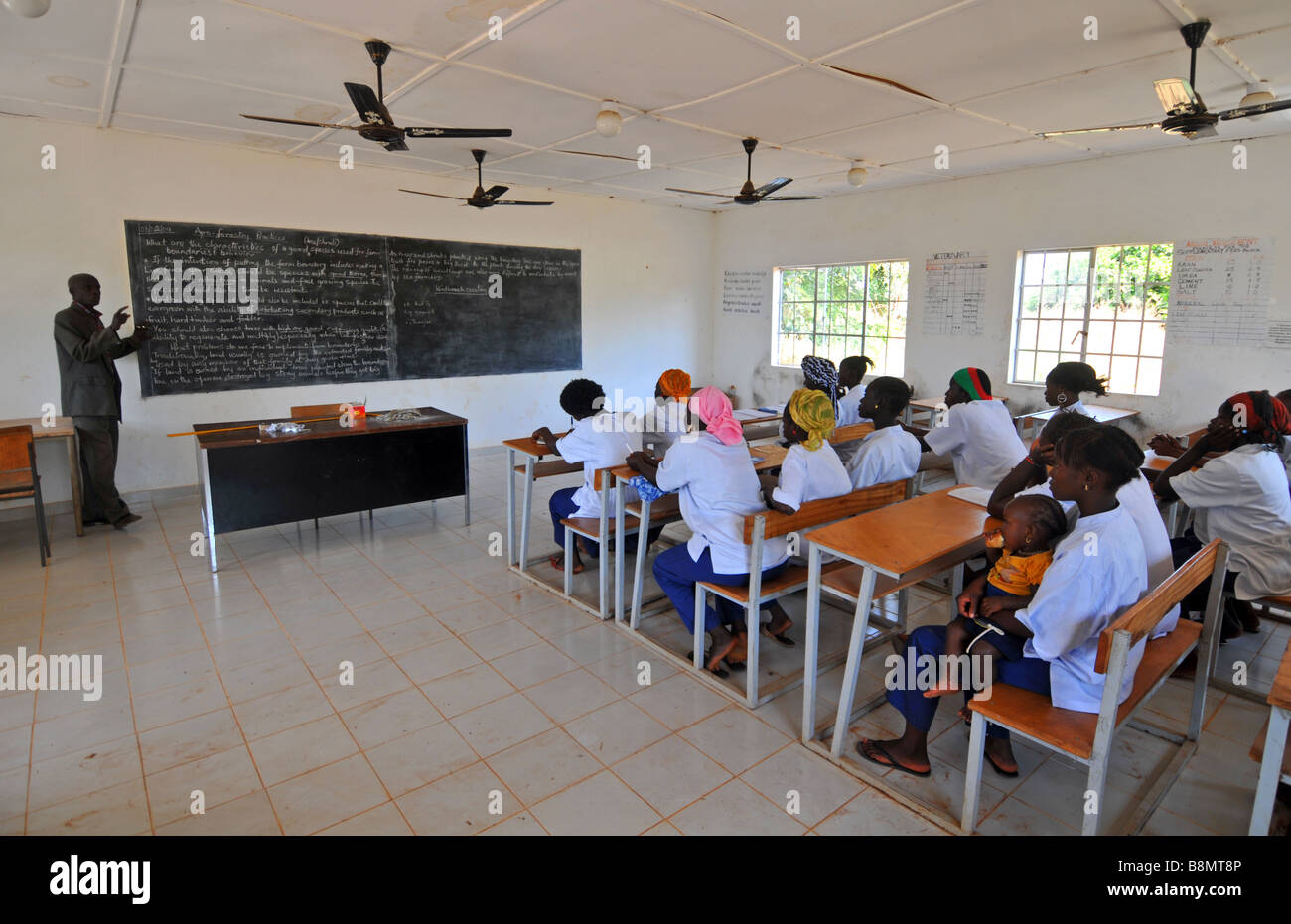 Mädchenschule in Gambia, Westafrika Stockfoto