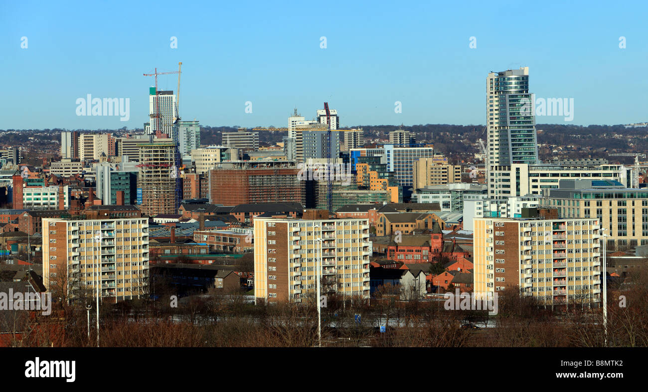Leeds City Skyline Stockfoto