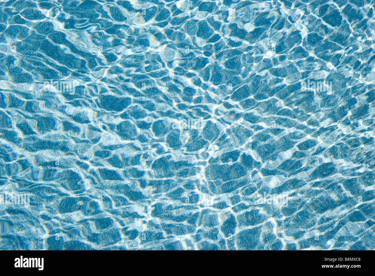 Lichtreflektierende in einem Ripple Muster in Wasser, Schwimmbad Stockfoto