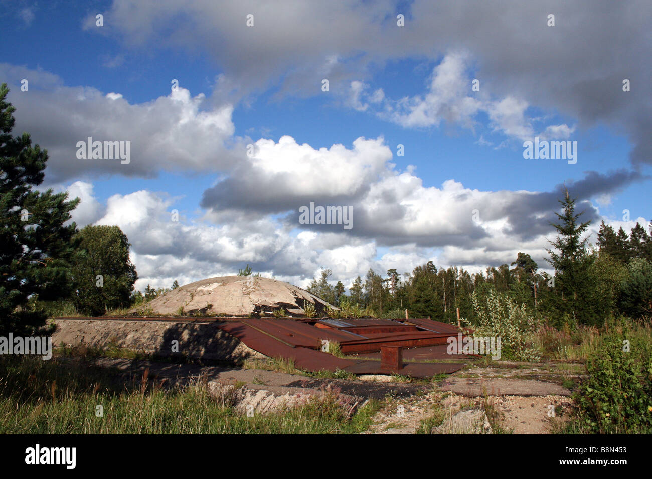 Plokstine nuklearen Raketen Basis Zemaitija Nationalpark Litauen Stockfoto