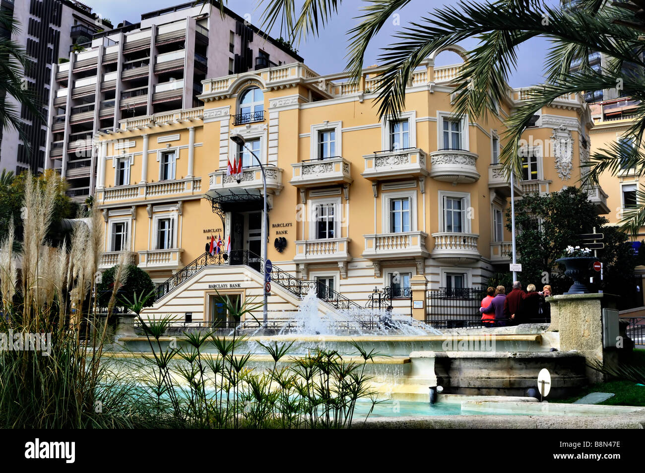 Monaco, 'Monte Carlo' Außenansicht des 'Barclay's Bank » Gebäude, Straßenszene, Private Banking Stockfoto