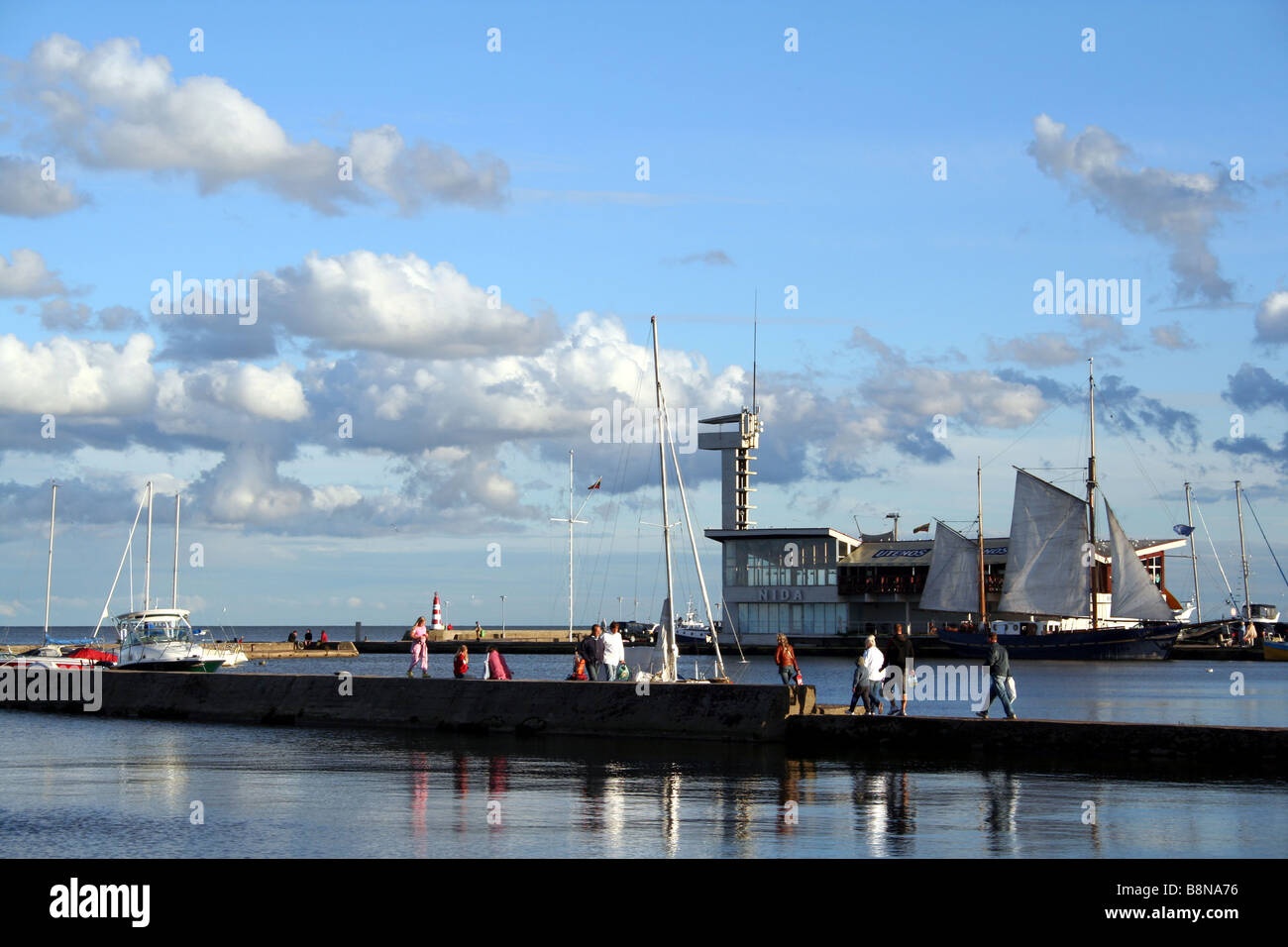 Werften und Docks in Klaipeda in Litauen Stockfoto