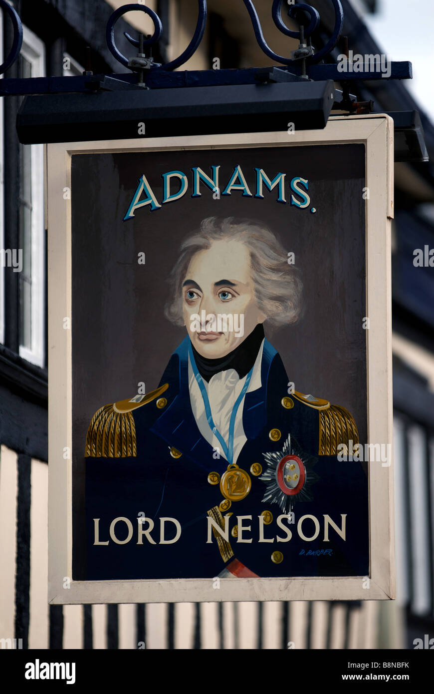 Das Lord Nelson Gastwirtschaft, Vorderstraße, Ipswich, Suffolk, UK. Stockfoto