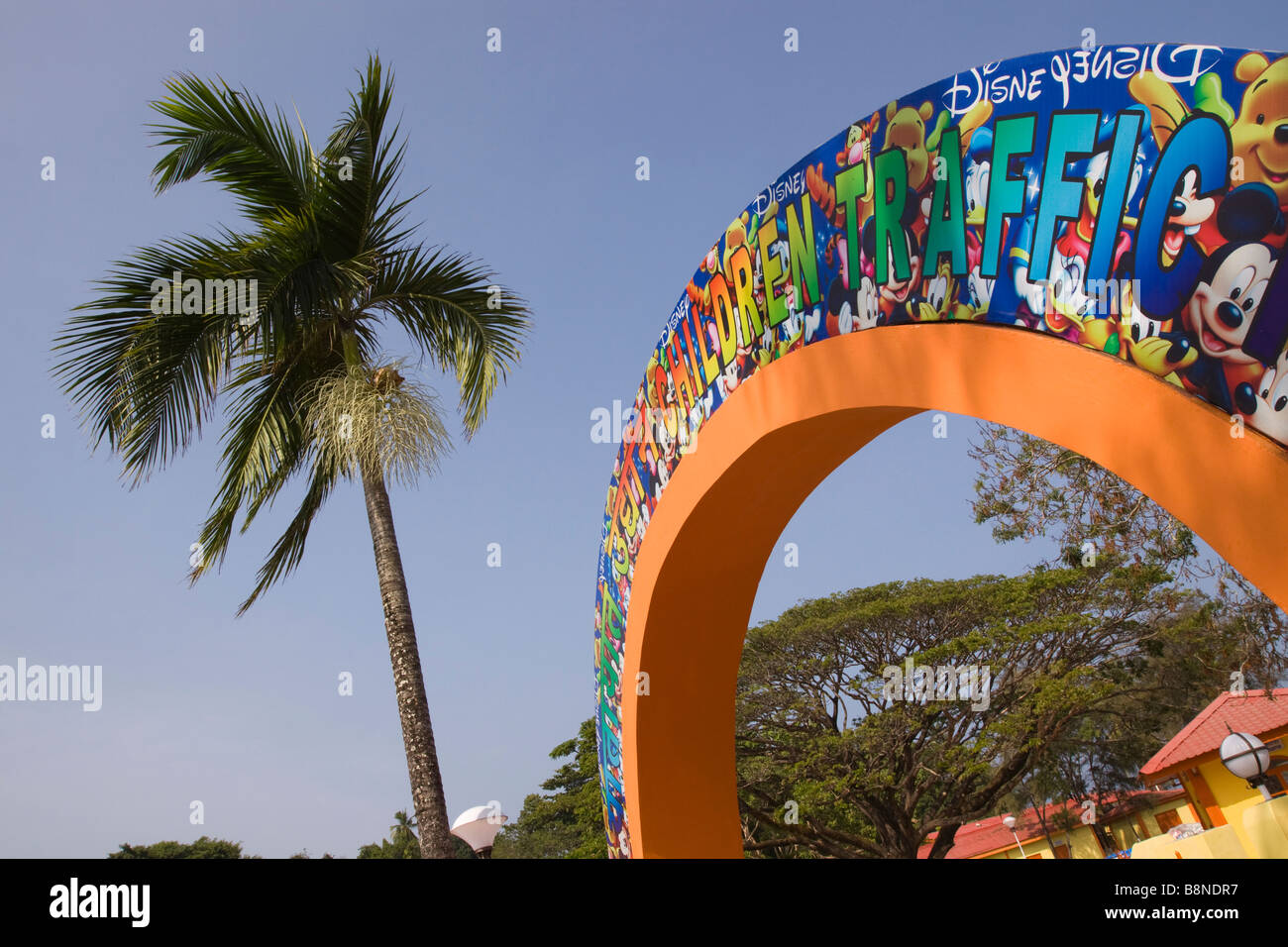 Indien-Andamanen und Nikobaren South Andaman Island Port Blair Marina Park Childrens Verkehr Park Disney Charakter Zeichen Stockfoto