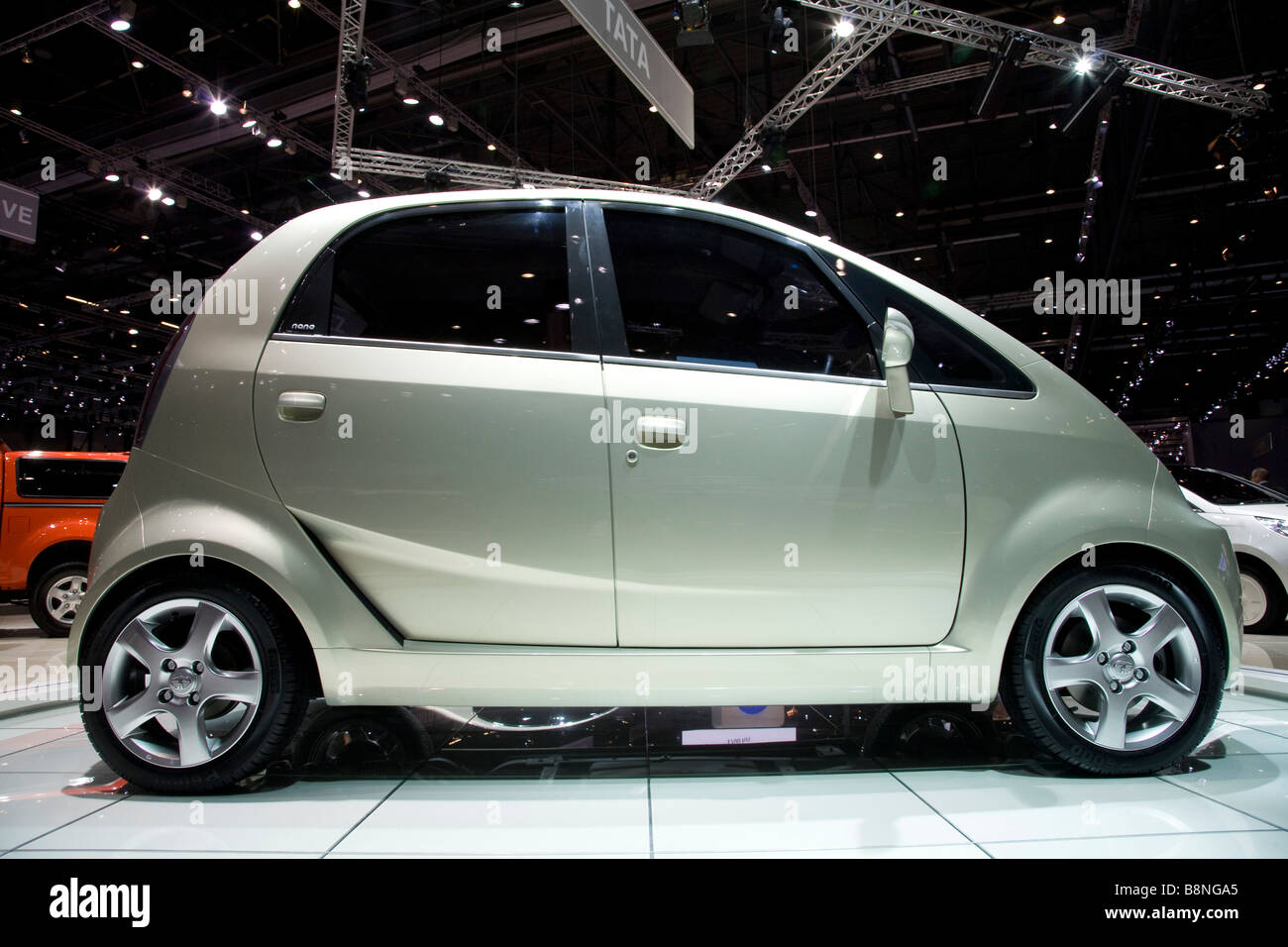 Tata Nano Europa-Ausstellung auf der motor Show. Stockfoto