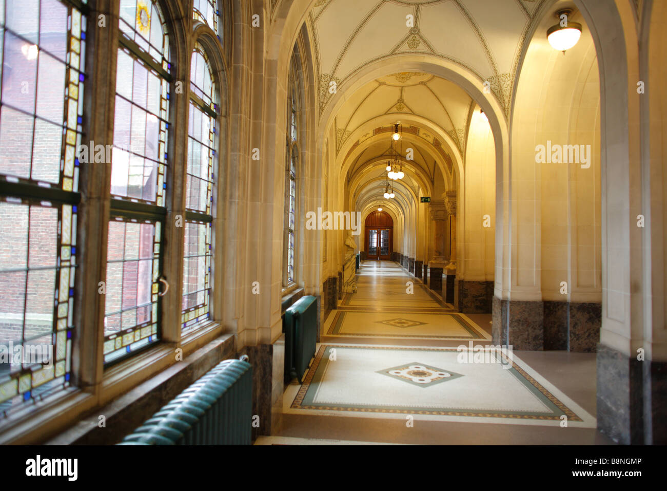 Innenraum der Friedenspalast, internationaler Gerichtshof, World Court, den Haag, Niederlande Stockfoto