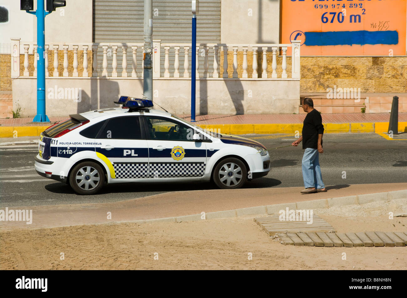 Policia Local spanische Polizei Auto Policecar Spanien Stockfoto