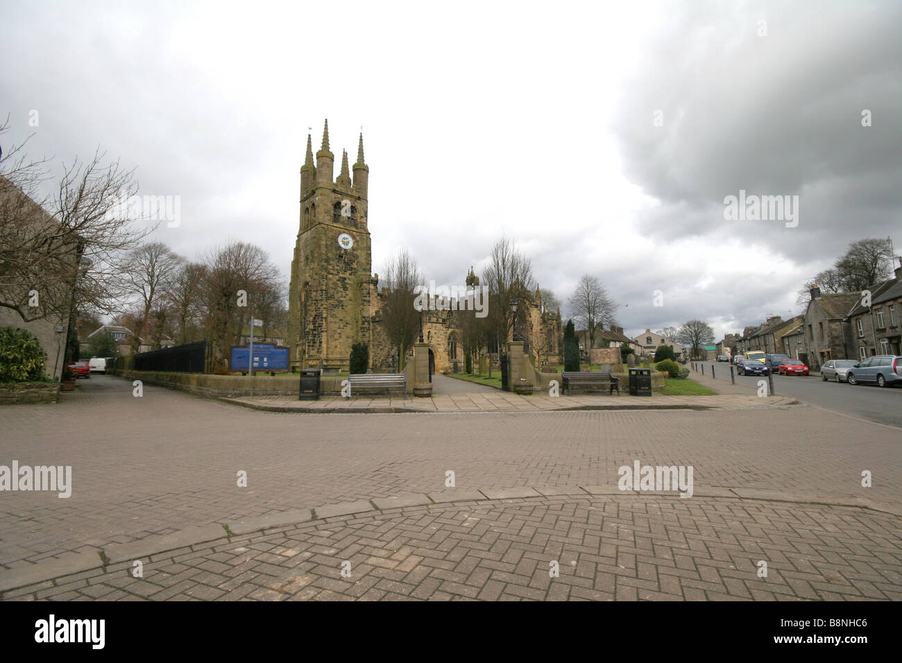 Pfarrkirche St. Johannes Babtist Tideswell der Kathedrale des Peaks Stockfoto