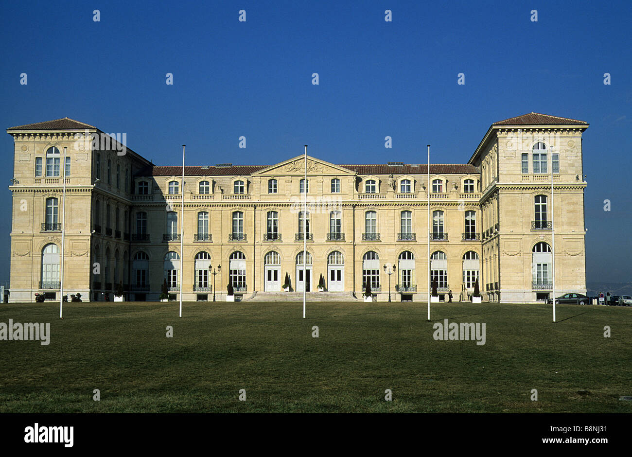 Marseille, Ansicht von Prinzip Höhe des Palais du Pharo in den Parc de Pharo Stockfoto