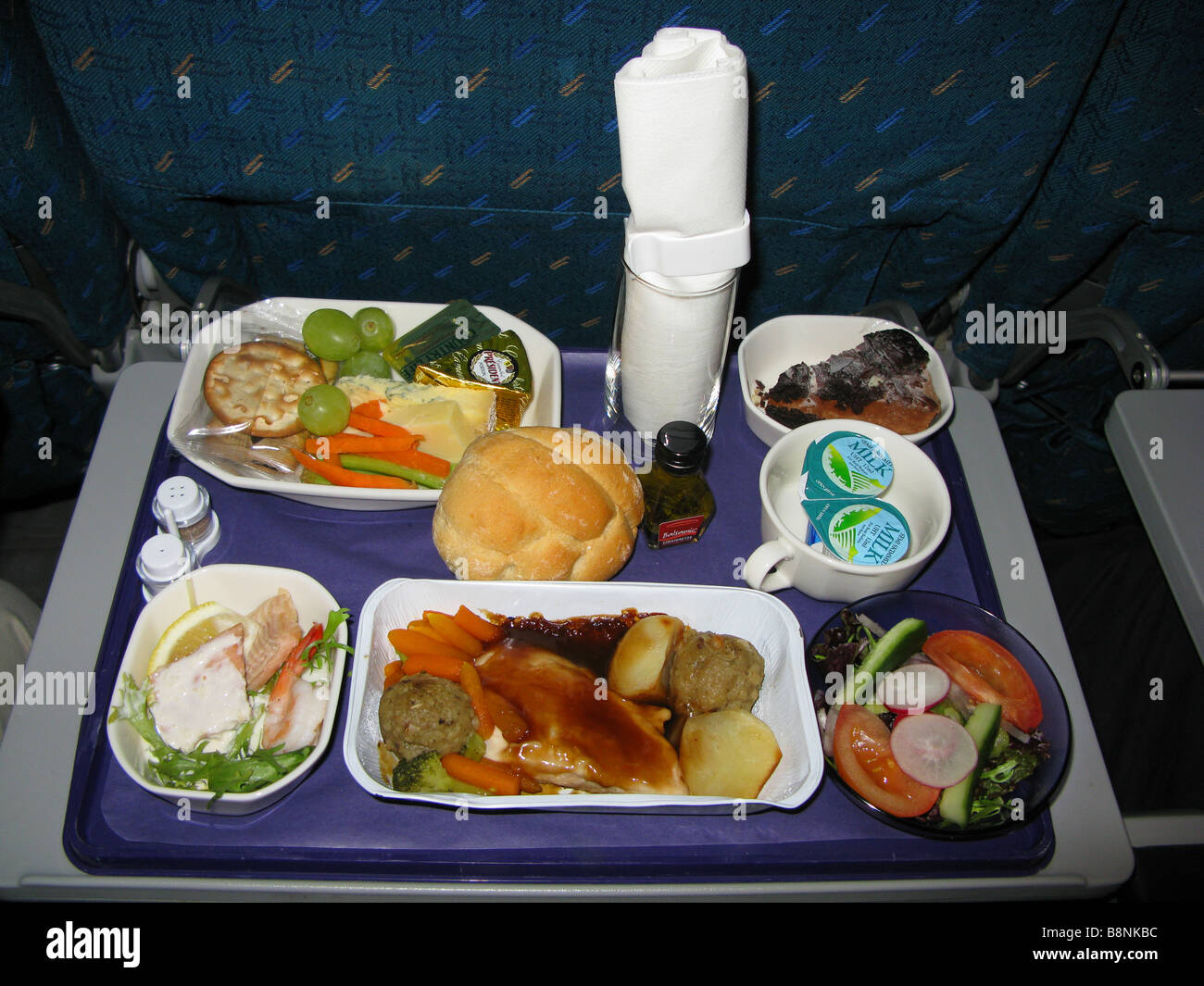Flugzeug-Essen "Nach dem Essen Bild B8NKDM finden Sie unter" Stockfoto