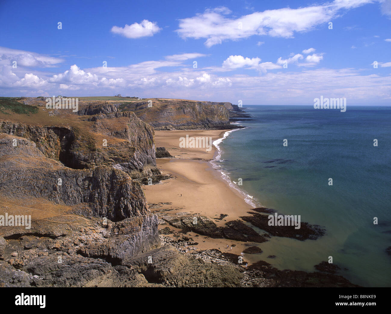 Mewslade Bay in der Nähe von Rhossili Gower Halbinsel South Wales UK Stockfoto