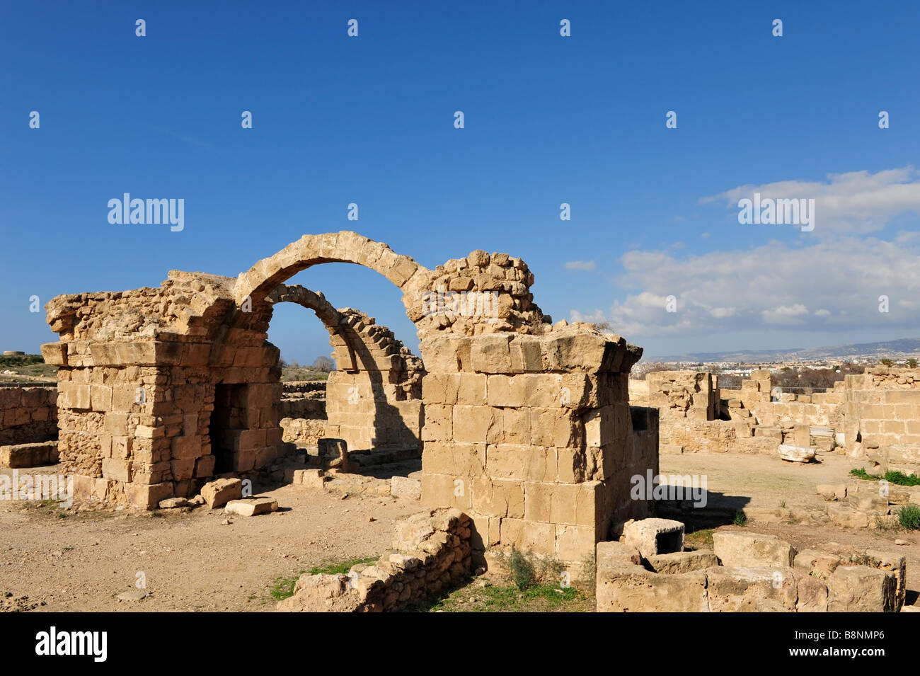 Paphos, Saranta Kolones, archäologische Stätte Stockfoto