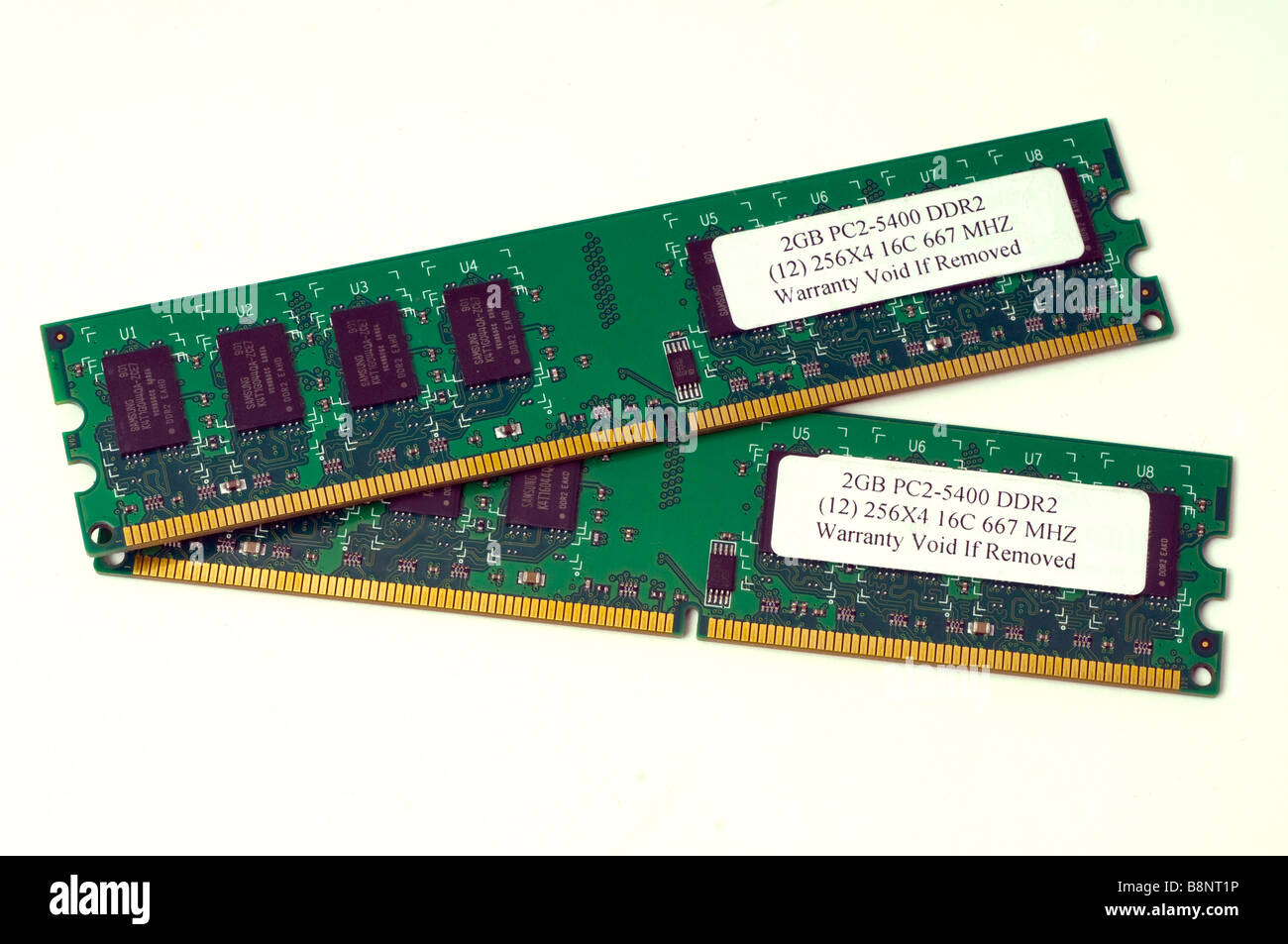 2gb Sticks von DDR2-Arbeitsspeicher RAM Stockfoto